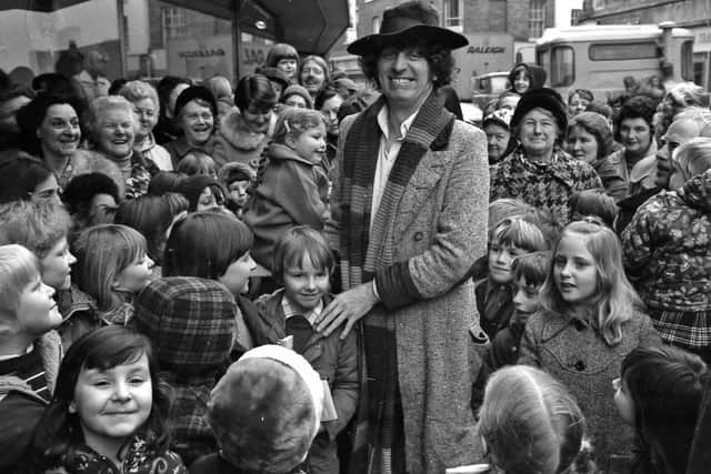 Doctor Who star Tom Baker was among the famous faces photographed by Gary during his time at the paper. This picture dates from 1977 and shows the ‘Fourth Doctor’ outside Oldrids, in Boston, where he spent the rest of the day autographing books.