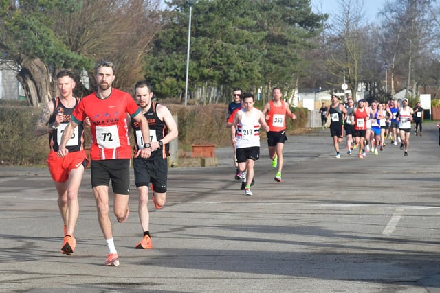 Striding out in the Skegness 10k.