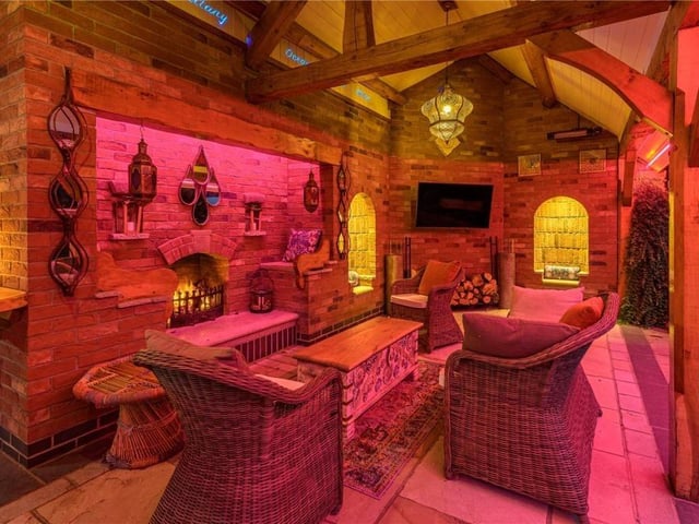 A closer look at the outdoor entertaining area.