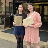 High School students Bella Thomas (left) and Sophie Stankley get their GCSE results.