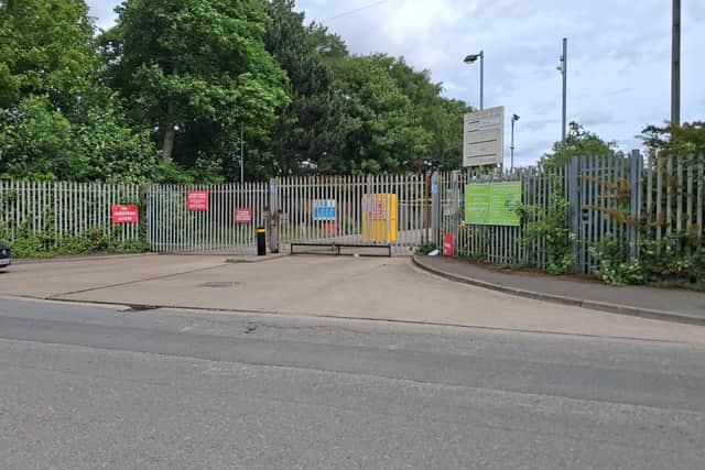 Lincoln household waste recycling centre on Great Northern Terrace Credit: LDRS