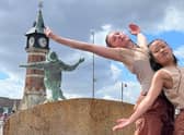 A contemporary dance called Mayfly by Kapow has audiences in Compass Gardens captivated. Photo: John Byford