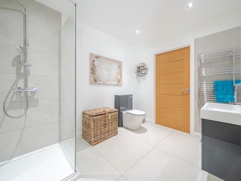 The ground-floor shower room.