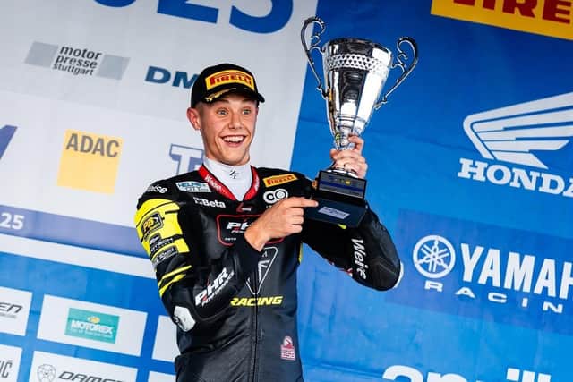 Dessoy on podium. Photo: PHR performance