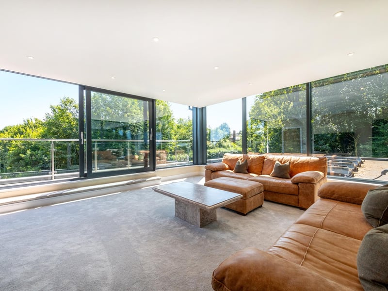 The second-floor lounge.