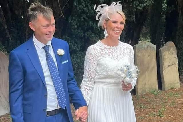 Alan and Sylvia Gilbert on their wedding day.