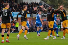 Lenell John-Lewis levels for Boston in the defeat at Eastleigh. Photo by Chris Bray.