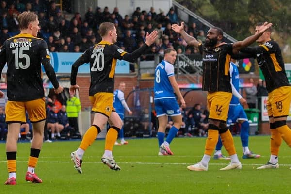 Lenell John-Lewis levels for Boston in the defeat at Eastleigh. Photo by Chris Bray.