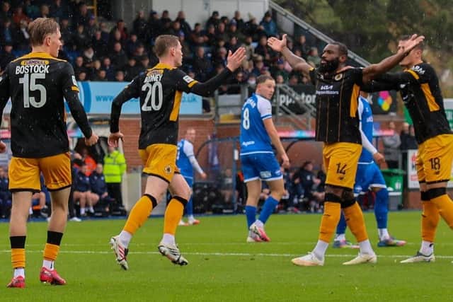 Lenell John-Lewis levels for Boston in the defeat at Eastleigh. Photo by Chris Bray.