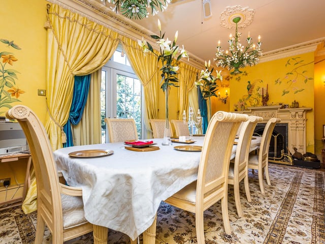 The dining room.