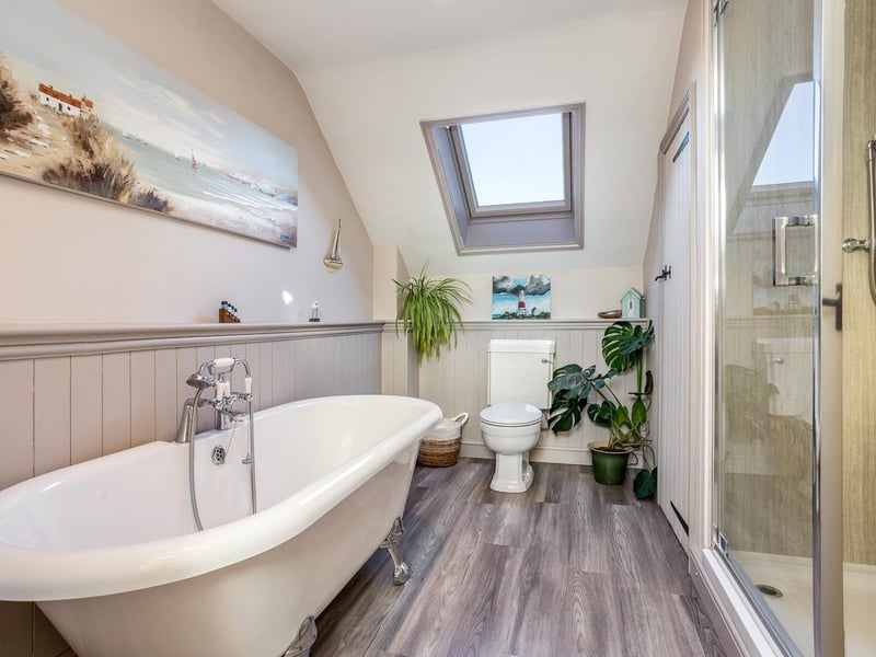 The bathroom.