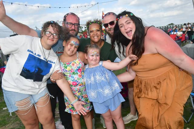 Family fun was at the heart of the Rand Festival. Just ask (from left), Imani Ellis (12), Scott Ellis, Sienna Ellis (10), Arabella Phillips (5), Angela Ellis, Lewis Phillips and Laura Steel, all from Grimsby.