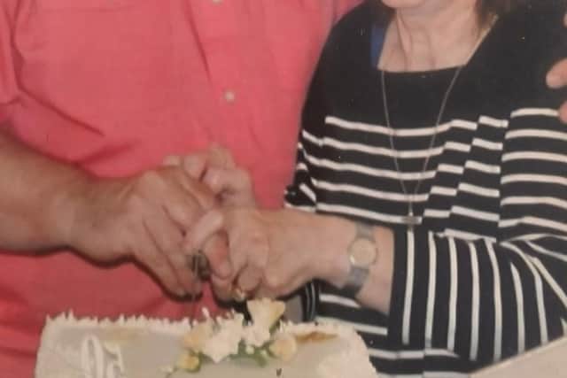 George and Carol Hughes on their Gold wedding anniversary.