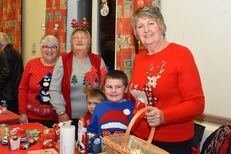 Jayne Ingall, Vicky James and Linda King with their Tombola Table