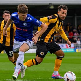 Opening day action as Boston crash at home to Rochdale. Photo: www.bostonunited.co.uk