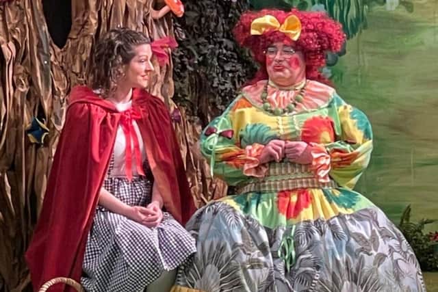 A comical scene from a former panto, staged by the Horncastle Theatre Company.