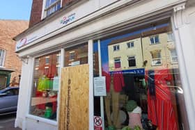 Rasen's Age UK Lindsey shop remains closed more than a week after the break in. Image: Dianne Tuckett