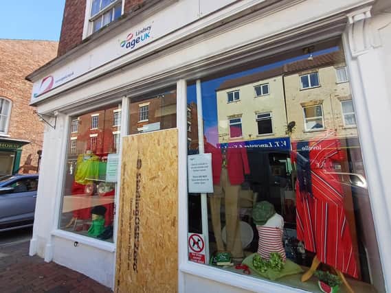Rasen's Age UK Lindsey shop remains closed more than a week after the break in. Image: Dianne Tuckett