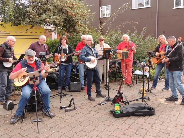 Iron D'ukes perform in Monument Gardens.
