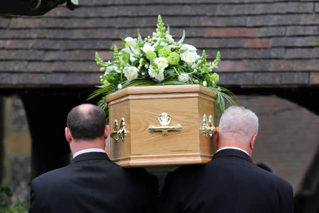 Undated file photo of a funeral taking place. England had the highest levels of excess mortality in Europe across the first half of 2020, according to new analysis by the Office for National Statistics (ONS).