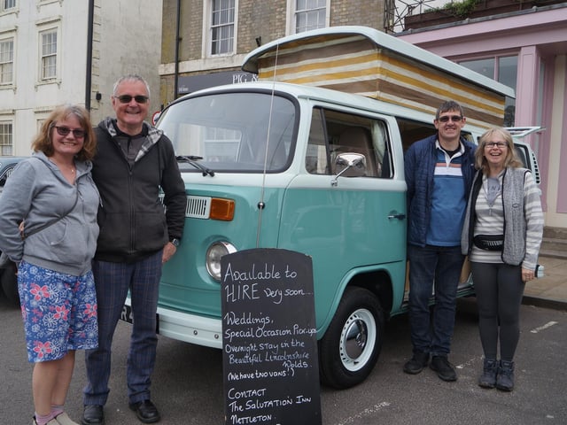 This VW T2 Camper Van proved popular and it will soon be available to hire for special occasion pick-ups or an overnight stay at The Salutation Inn, Nettleton