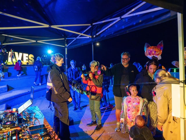 A snapshot from the silent disco tent.