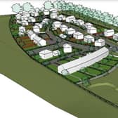 The proposed layout of the housing development.