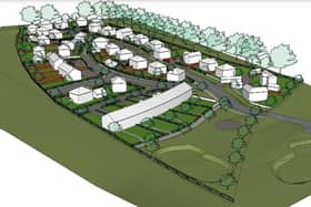 The proposed layout of the housing development.