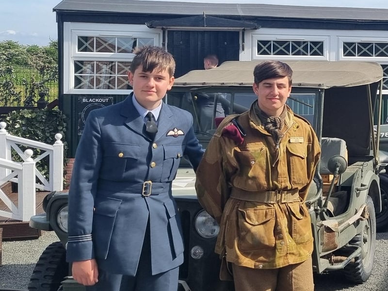Museum volunteers, brothers Alfie (left) and Jacob Oglesbee.