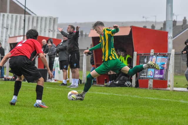 Action from Skegness' cup win. Pic by Ryan Thompson, Happy Snapz Photography