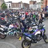 The scene in Market Place, Boston.