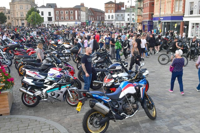 The scene in Market Place, Boston.