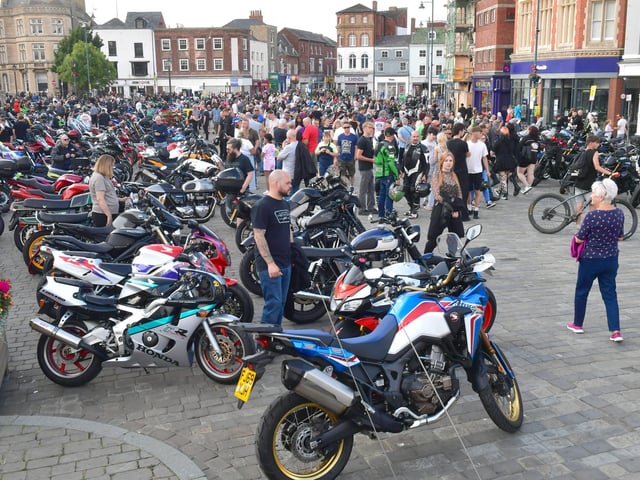 The scene in Market Place, Boston.