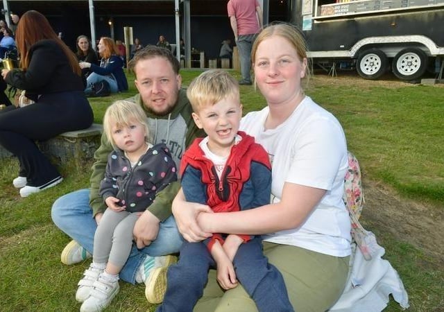 Dean and Sammi Taylor with Sophie Taylor 3 and Thomas Taylor 6 of Woodhall.