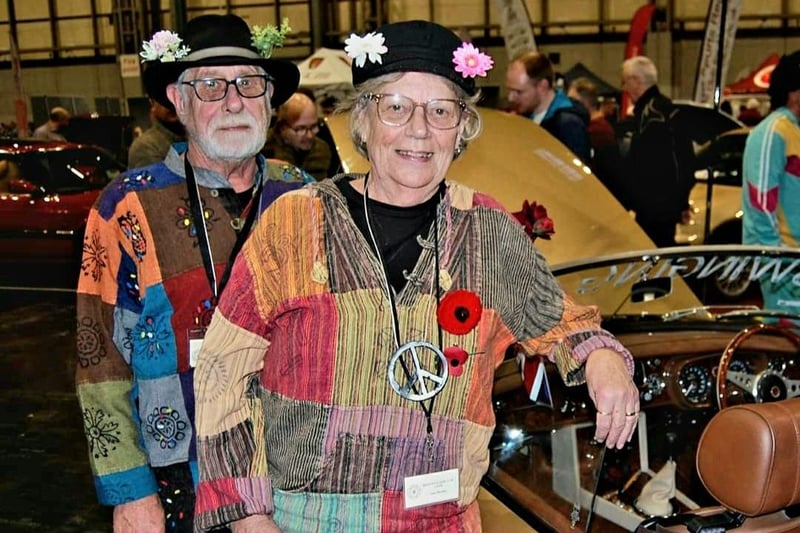 Peter and Jane Hermite alongside their MGB Roadster.