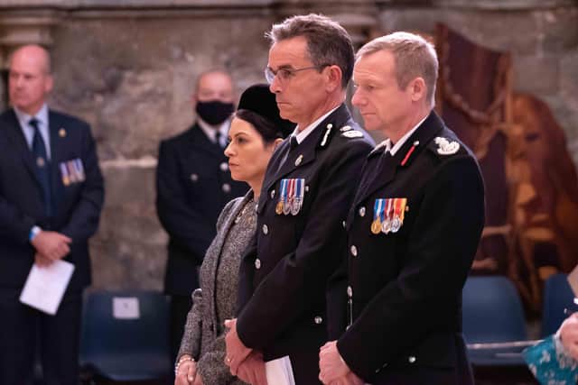Officials, dignitaries, and bereaved families attended the service at Lincoln Cathedral
