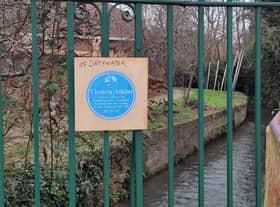 Grimsby & Louth's Extinction Rebellion installed the blue plaques bearing their allegations on the River Lud and Louth Canal. Photos: Grimsby & Louth Extinction Rebellion