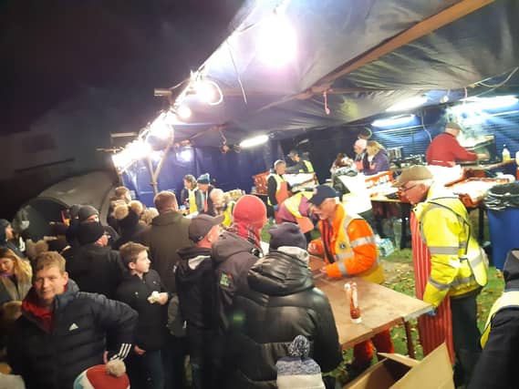 Lions members were busy the whole evening serving refreshments