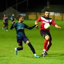 Richard Ford, who scored the equaliser for Boston Town. Pic: Steve W Davies Photography