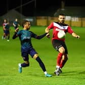 Richard Ford, who scored the equaliser for Boston Town. Pic: Steve W Davies Photography