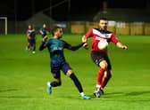Richard Ford, who scored the equaliser for Boston Town. Pic: Steve W Davies Photography