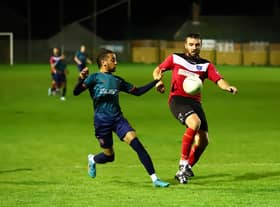 Richard Ford, who scored the equaliser for Boston Town. Pic: Steve W Davies Photography
