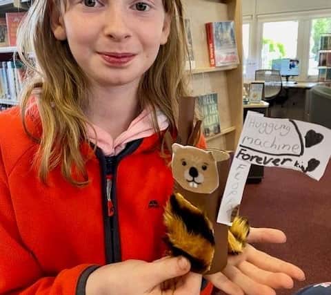 Making mascots as part of the Summer Reading Challenge free activities at Market Rasen Library. Image: Kay Turnbull