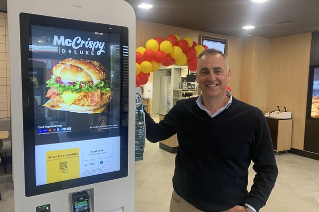 Local franchisee James Thompson in the new Skegness McDonald's.