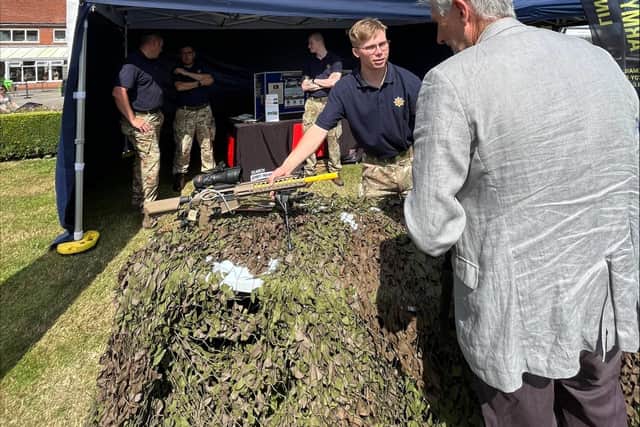 Army Reservists spoke with visitors about their role. Image: The Jockey Club