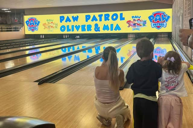 Their first time bowling.