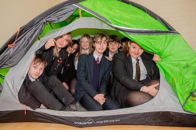 Banovallum and QEGS students at the opening of the new DofE centre. Photos: John Aron Photography