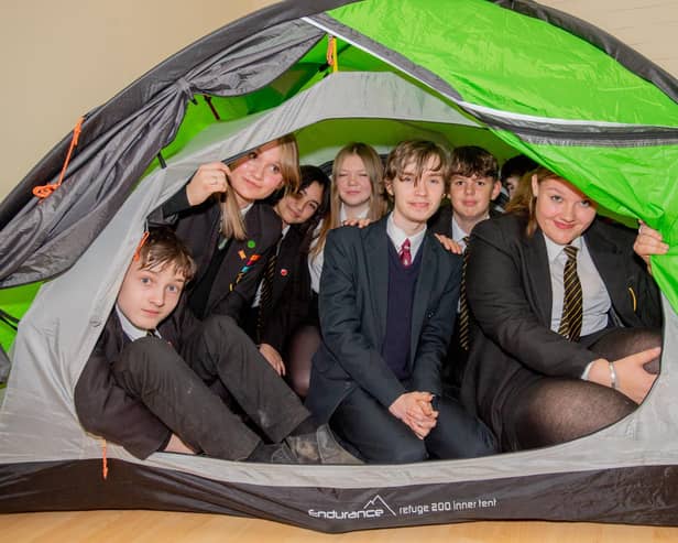 Banovallum and QEGS students at the opening of the new DofE centre. Photos: John Aron Photography