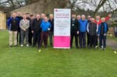 Members of Louth Golf Club, including seniors captain Chris Barber, launch their fundraising campaign with United Lincolnshire Hospitals Charity fundraiser Connor Hill. (PHOTO BY: United Lincolnshire Hospitals Charity)