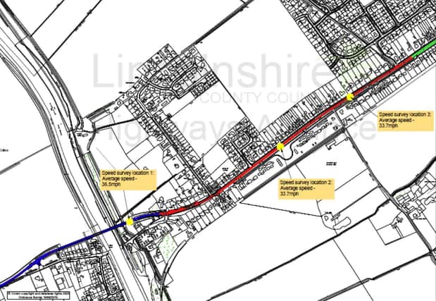Proposed changes to the B1191 Witham Road, Woodhall Spa | Image: Lincolnshire County Council